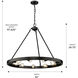 Castile 32 inch 60.00 watt Matte Black Chandelier Ceiling Light