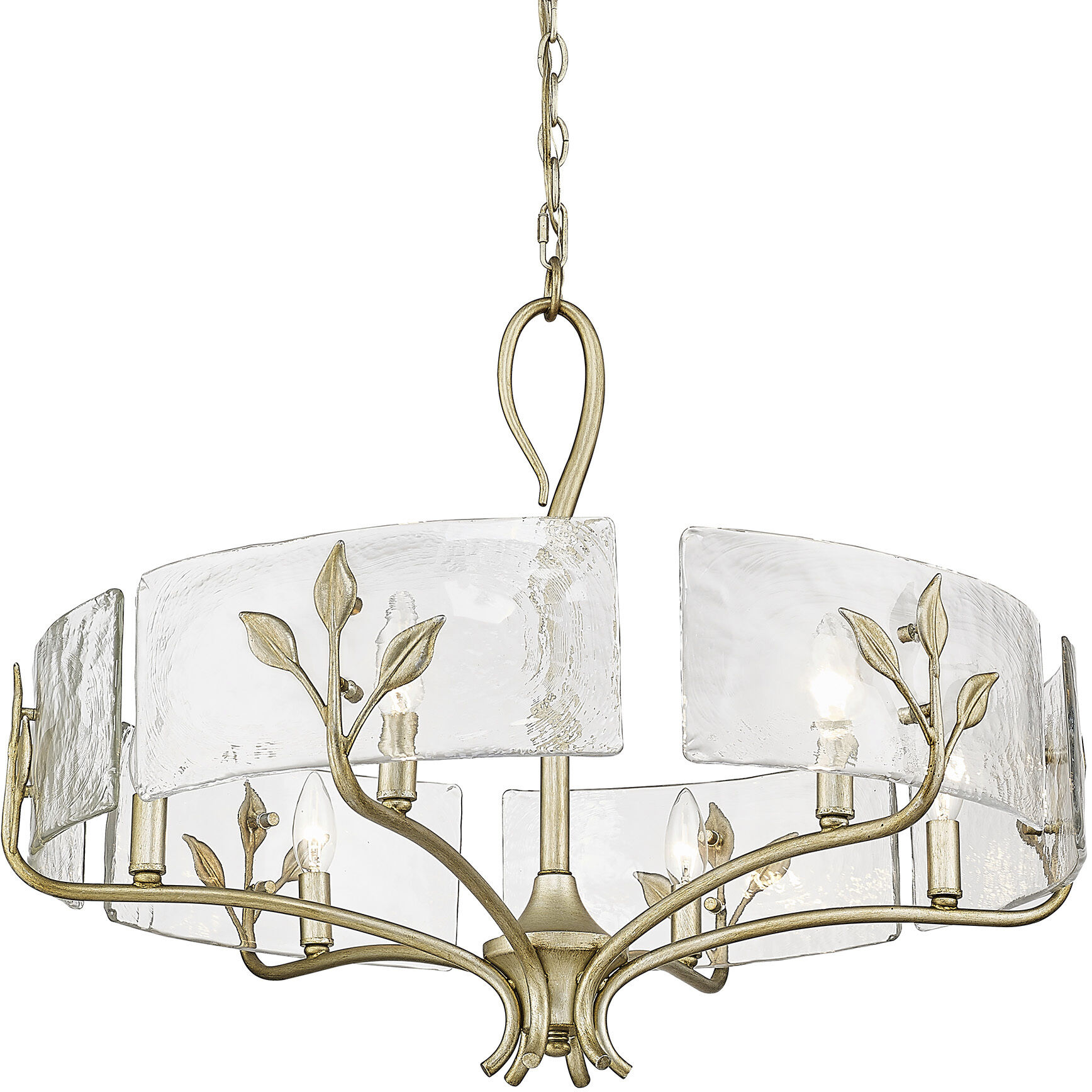 Calla 6 Light 27.75 inch White Gold Chandelier Ceiling Light