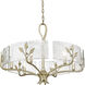 Calla 6 Light 27.75 inch White Gold Chandelier Ceiling Light