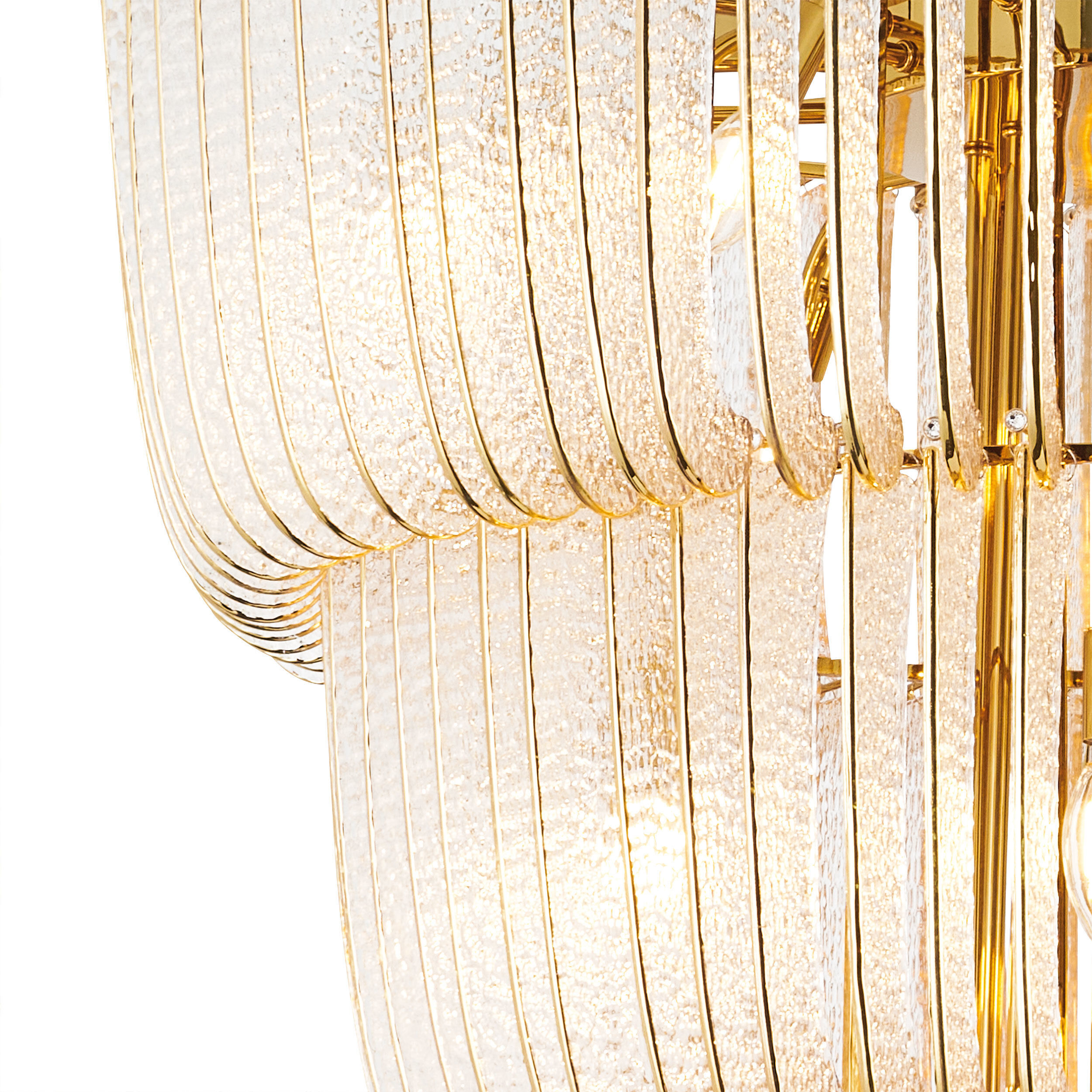 Ziva Shahi 37.38 inch 5.00 watt Titanium Gold Chandelier Ceiling Light, 4 Tier