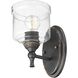 Keating Wall Sconce Wall Light in Antique Black Iron