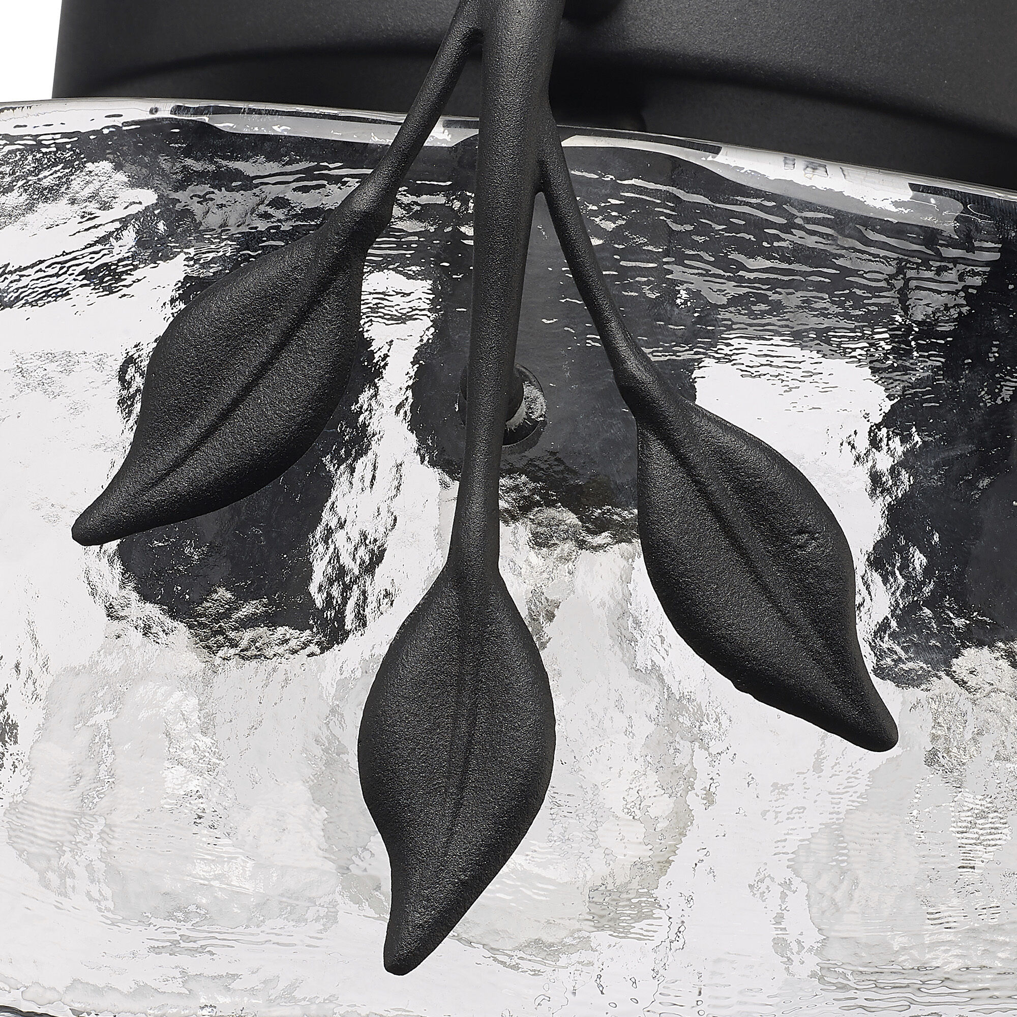 Calla 3 Light 15.13 inch Natural Black Flush Mount Ceiling Light