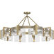 Aenon 10 Light 36 inch Brushed Champagne Brass Semi-Flush Mount Ceiling Light