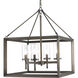 Smyth 21 inch 60.00 watt Gunmetal Bronze Chandelier Ceiling Light in Clear Glass