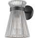 Avon 1 Light 7.63 inch Matte Black Wall Sconce Wall Light
