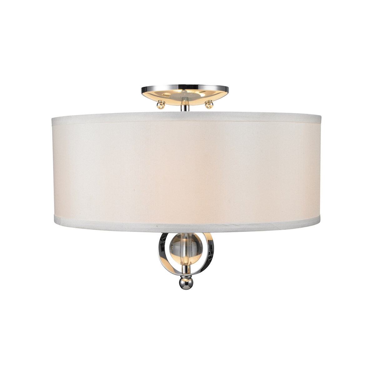 Cerchi 2 Light 15 inch Chrome Flush Mount Ceiling Light