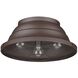 Bartlett 3 Light 7.75 inch Textured Bronze Outdoor Ceiling