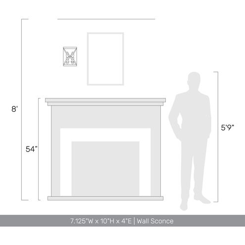 Alcott Wall Sconce Wall Light in Antique Black Iron