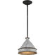 Jasper 1 Light 9.88 inch Antique Black Iron Pendant Ceiling Light