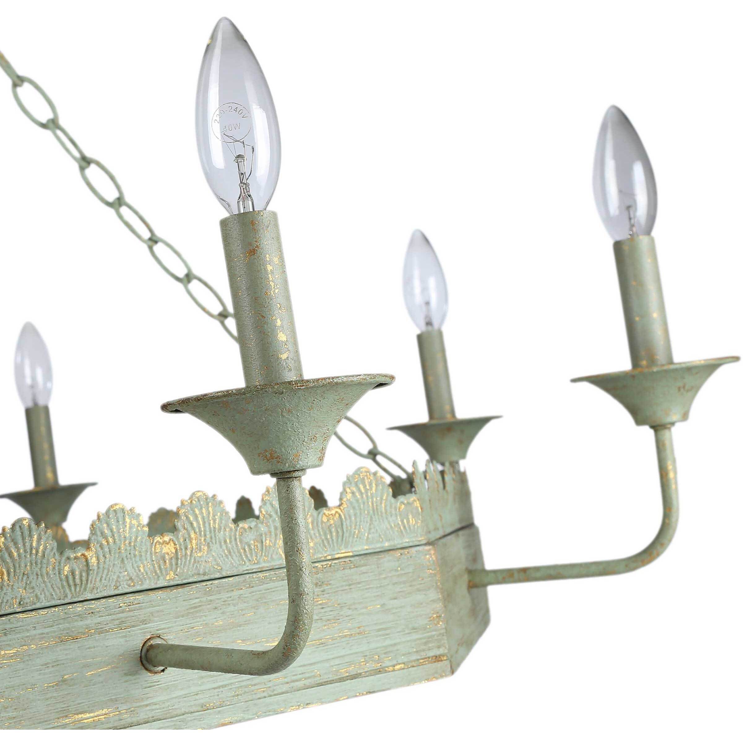 Finley 42 inch 60.00 watt Vintage Sage Chandelier Ceiling Light