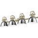 Yep Duncan Vanity Wall Light in Aged Brass, Chrome