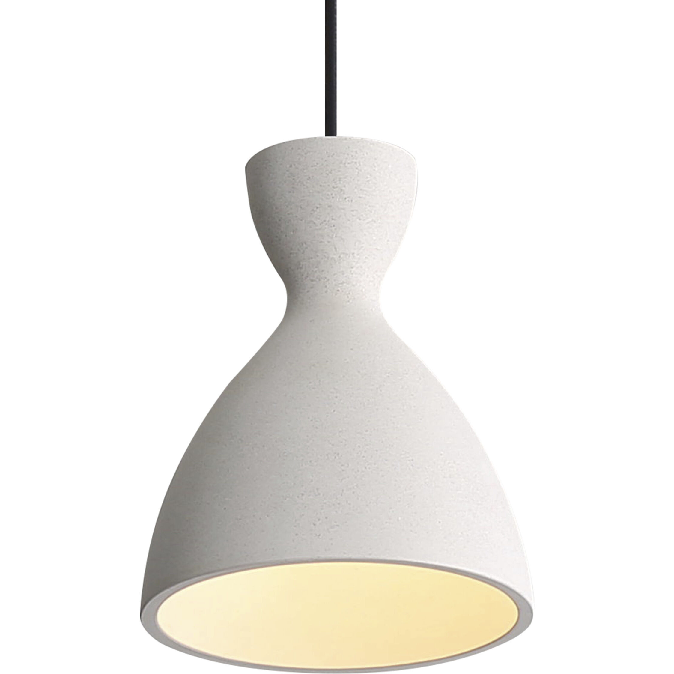 Aethera Pendant Ceiling Light in White Sandstone Cement