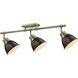 Duncan 3 Light 6.5 inch Aged Brass Semi-Flush Track Light Ceiling Light in Rubbed Bronze, Damp