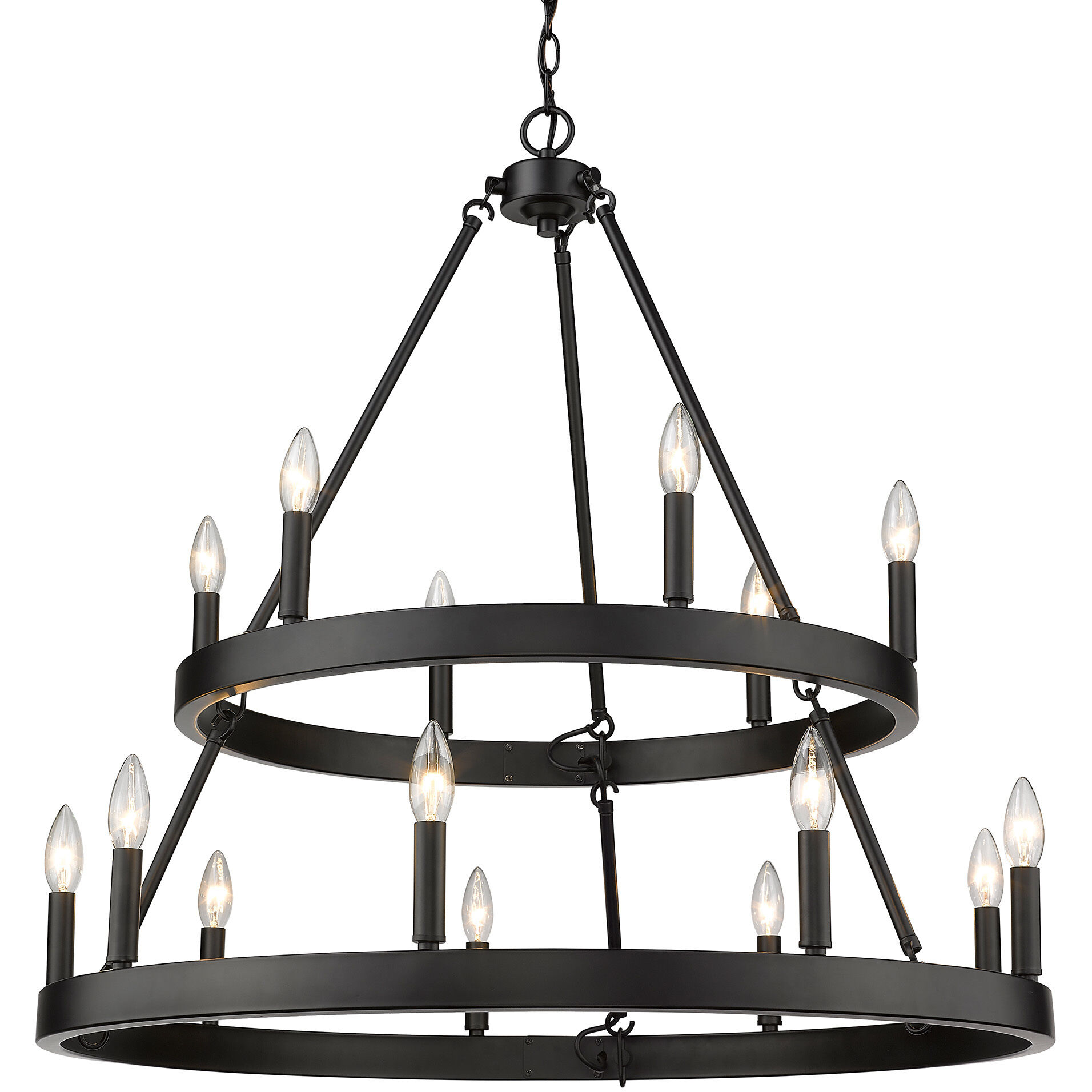 Alastair 15 Light 32 inch Matte Black Chandelier Ceiling Light