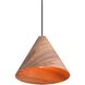 Conique 1 Light 13 inch Dark Walnut Pendant Ceiling Light