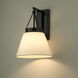Penn 1 Light 11 inch Matte Black Wall Sconce Wall Light in Modern White
