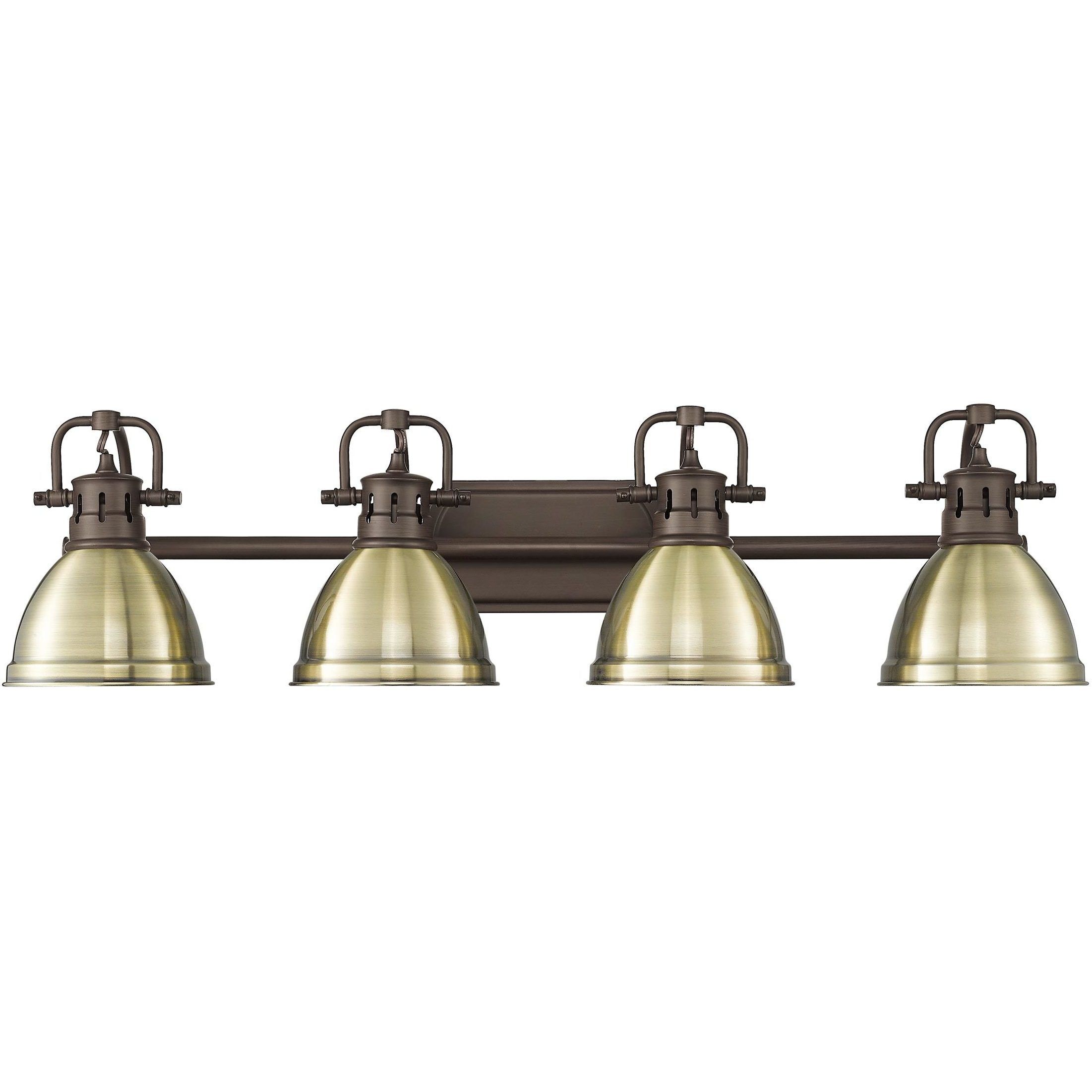 Yep Duncan Vanity Wall Light in Rubbed Bronze, Aged Brass
