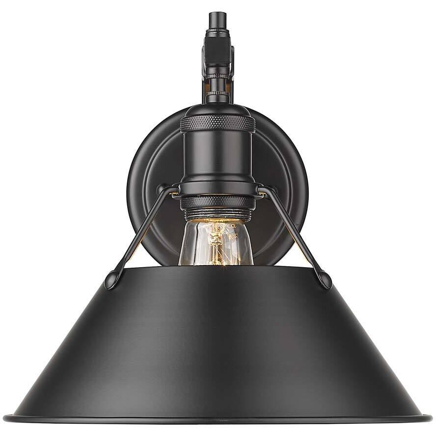 Yep Orwell 1 Light 10 inch Matte Black Wall Sconce Wall Light, Damp