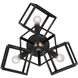 Cassio 4 Light 24 inch Matte Black Semi-Flush Mount Ceiling Light