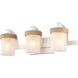 Chatham 3 Light 22.75 inch Natural White Bath Vanity Light Wall Light
