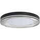 Ondulada LED 19.75 inch Sand Black Flush Mount Ceiling Light in Smoky Acrylic
