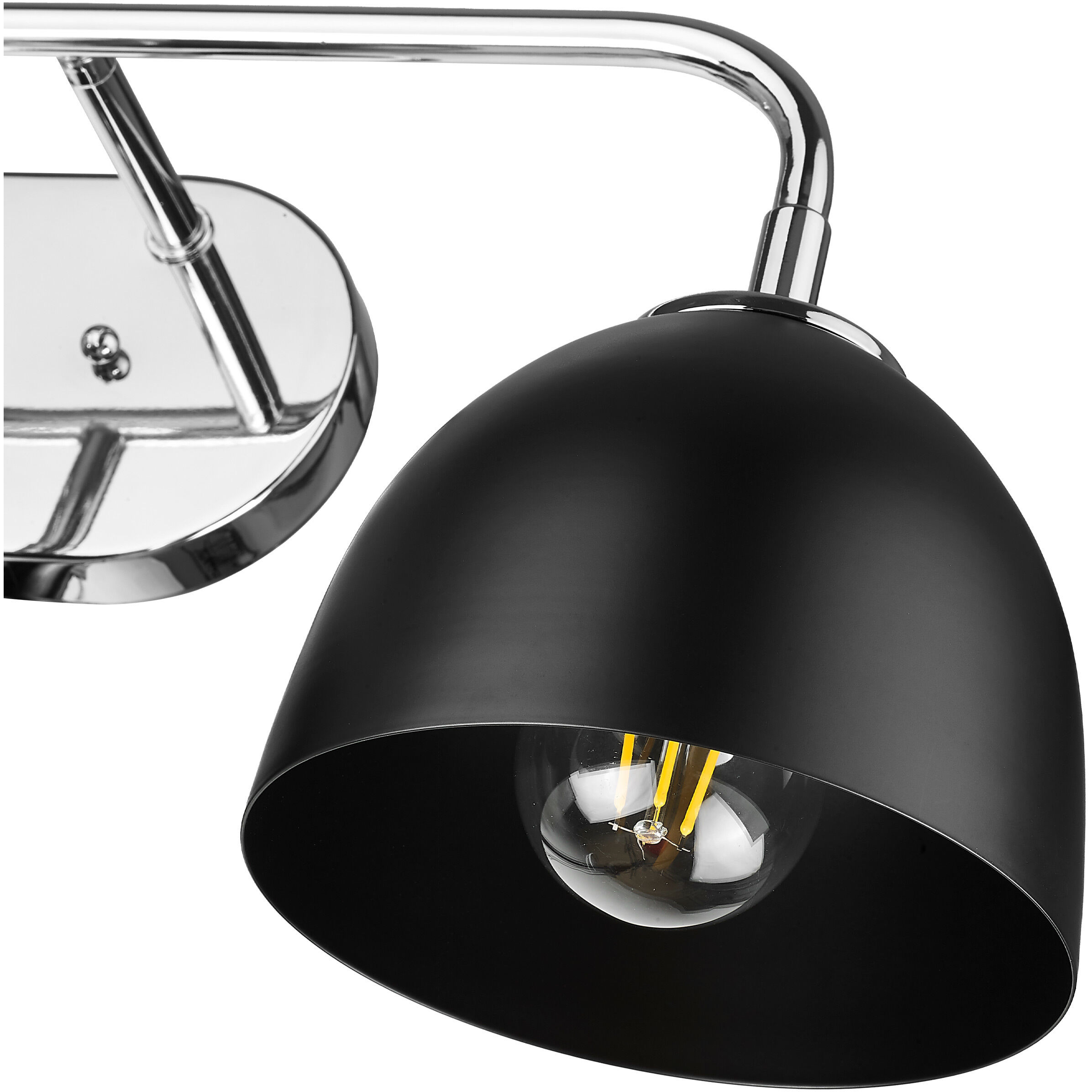 Yep Zoey Vanity Wall Light in Chrome, Matte Black