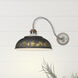 Kinsley 1 Light 14 inch Aged Galvanized Steel Swing Arm Wall Lamp Wall Light in Antique Black Iron