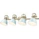 Yep Duncan Vanity Wall Light in Aged Brass, Seafoam