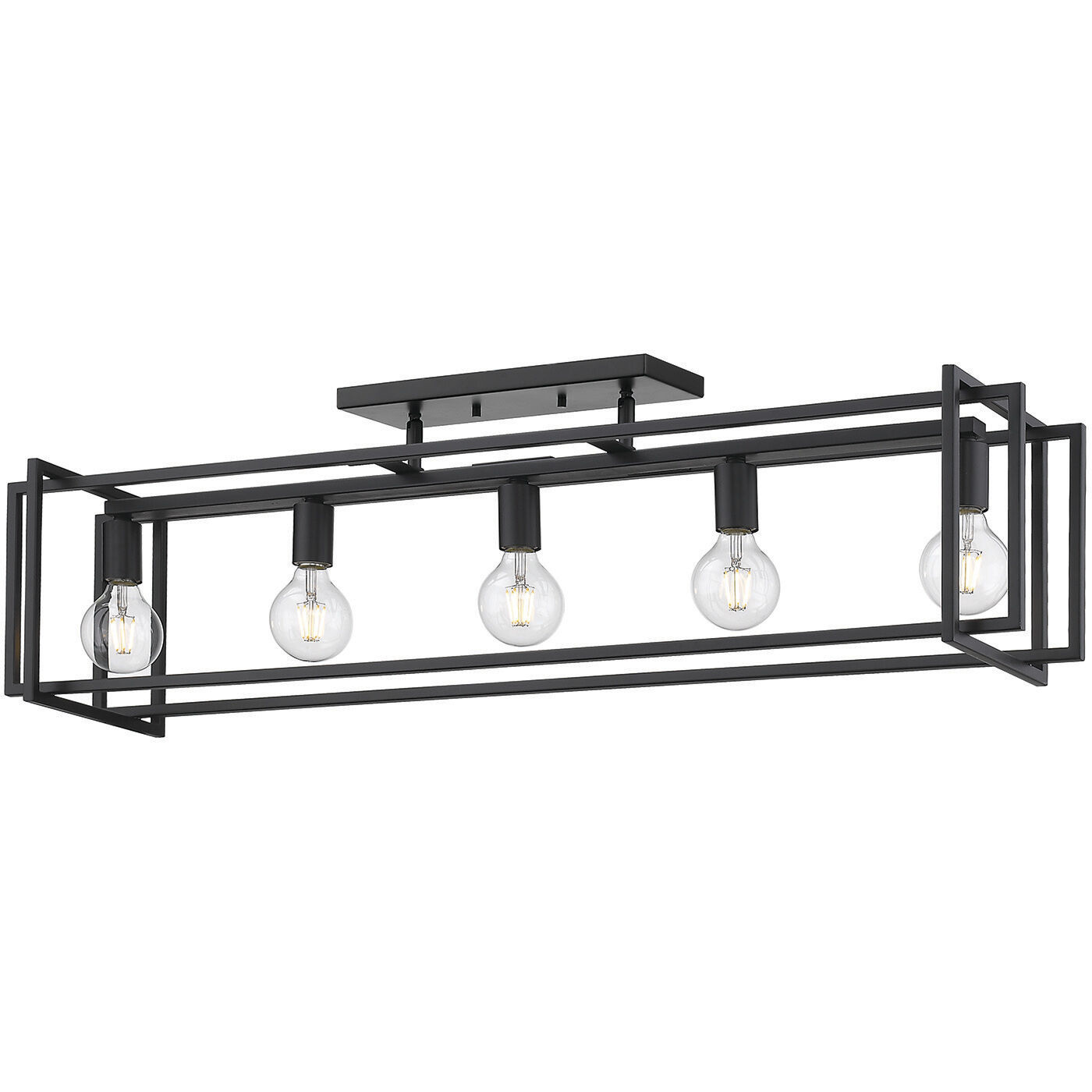 Tribeca Island Light Ceiling Light in Matte Black/Matte Black