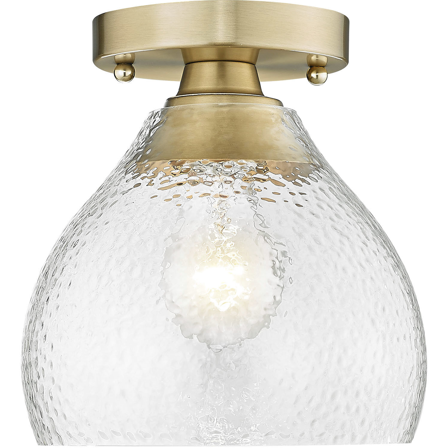 Ariella 1 Light 7.38 inch Brushed Champagne Brass Semi-Flush Mount Ceiling Light