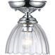 Audra 1 Light 6.88 inch Chrome Semi-Flush Ceiling Light