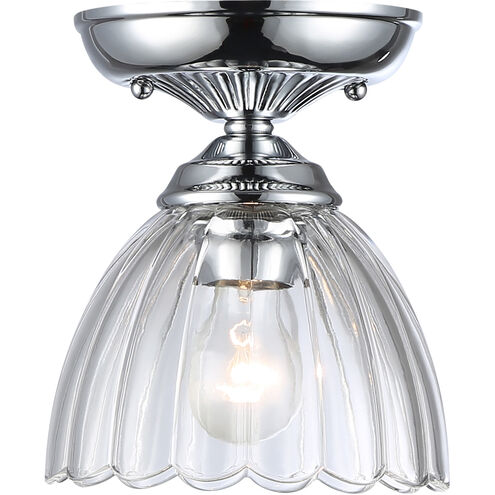 Audra 1 Light 6.88 inch Chrome Semi-Flush Ceiling Light