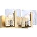 Aenon Vanity Wall Light in Brushed Champagne Brass