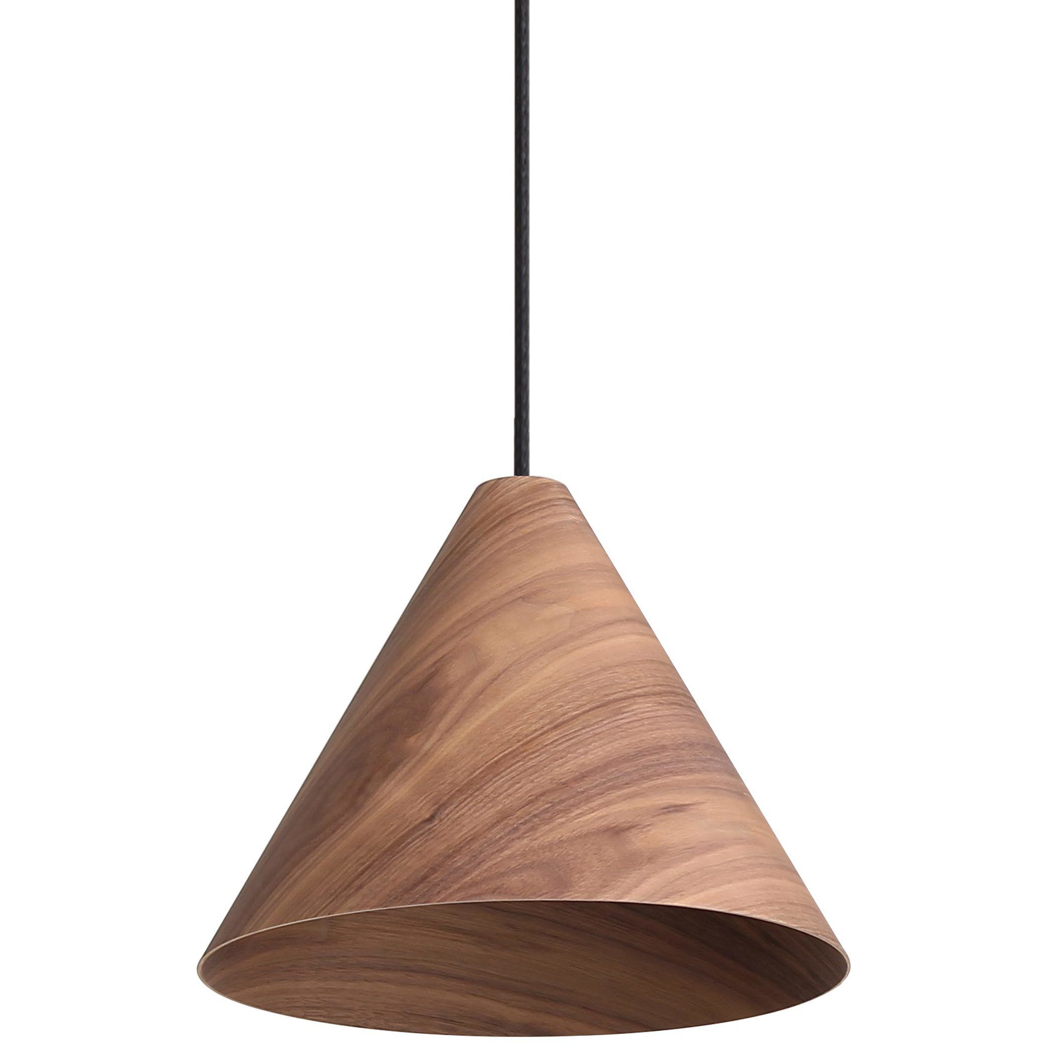 Conique Pendant Ceiling Light in Dark Walnut