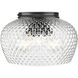Adeline 3 Light 14 inch Matte Black Flush Mount Ceiling Light