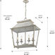 Abingdon Pendant Ceiling Light in Antique Ivory