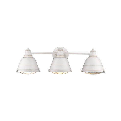 Bartlett 3 Light 24 inch French White Bath Vanity Wall Light