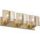 Aenon 3 Light 21.75 inch Brushed Champagne Brass Vanity Light Wall Light