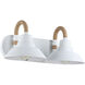 Journey 2 Light 17 inch Natural White Bath Vanity Light Wall Light