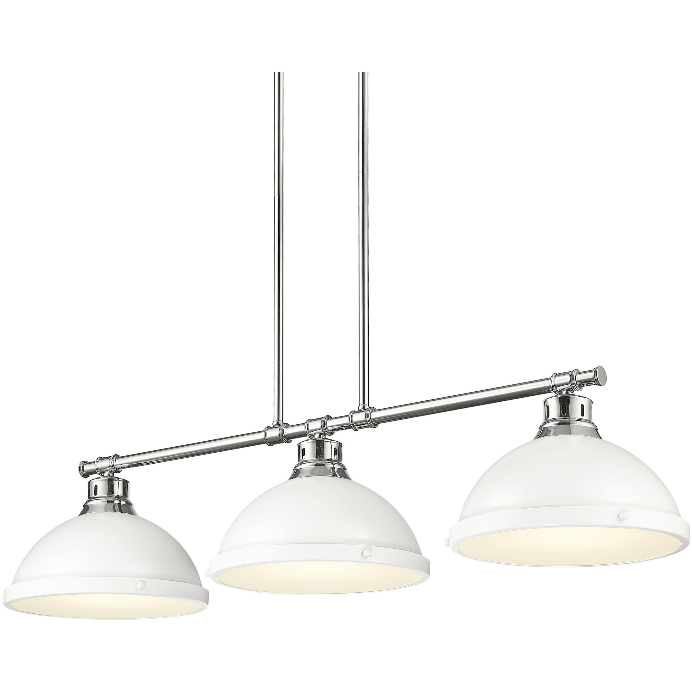 Yep Duncan Island Light Ceiling Light in Chrome, Matte White