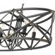 Alcott Linear Pendant Ceiling Light in Antique Black Iron