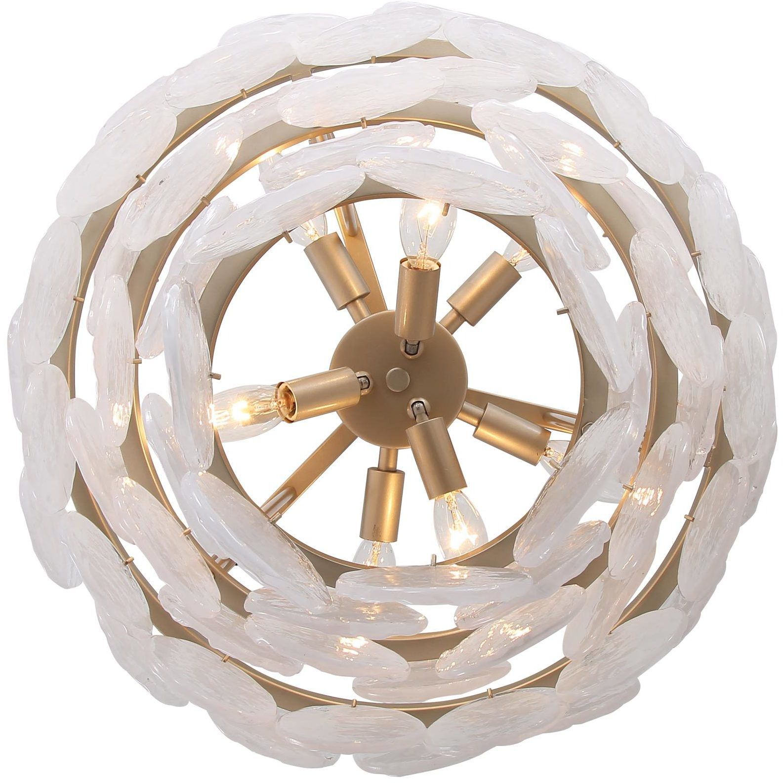 Yep Cascada Pendant Ceiling Light in Cirrus Cloud Glass, 3 Tier