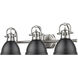 Yep Duncan Vanity Wall Light in Pewter, Matte Black