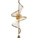 Ziva Aurora LED 13 inch Brushed Champagne Wall Sconce Wall Light