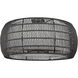 Everly 6 Light 27.13 inch Matte Black Semi-Flush Mount Ceiling Light in Natural Rattan