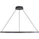 Veritas LED 59 inch Sand Black Ring Chandelier Ceiling Light