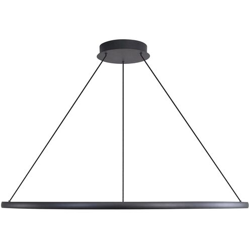 Veritas LED 59 inch Sand Black Ring Chandelier Ceiling Light