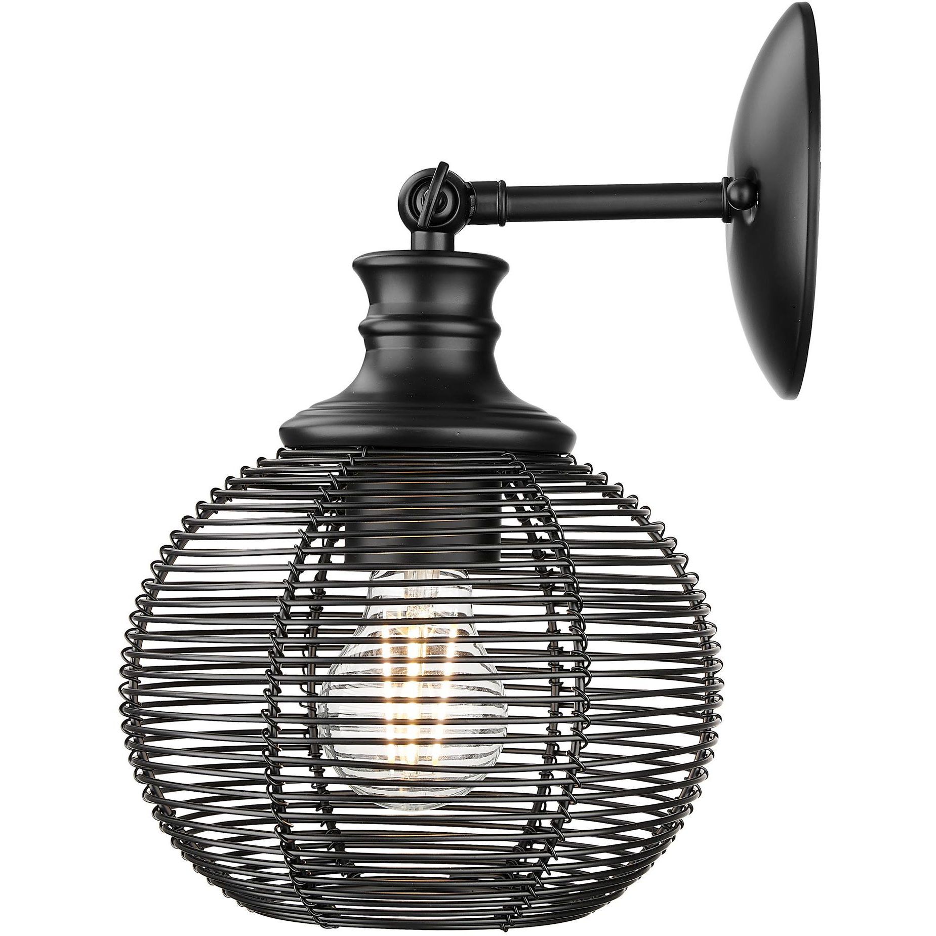 Calypso 1 Light 7.5 inch Matte Black Wall Sconce Wall Light
