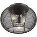 Calypso 3 Light 15 inch Matte Black Flush Mount Ceiling Light