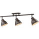 Yep Duncan 3 Light 35.38 inch Rubbed Bronze Semi-Flush Mount Ceiling Light, Track Light